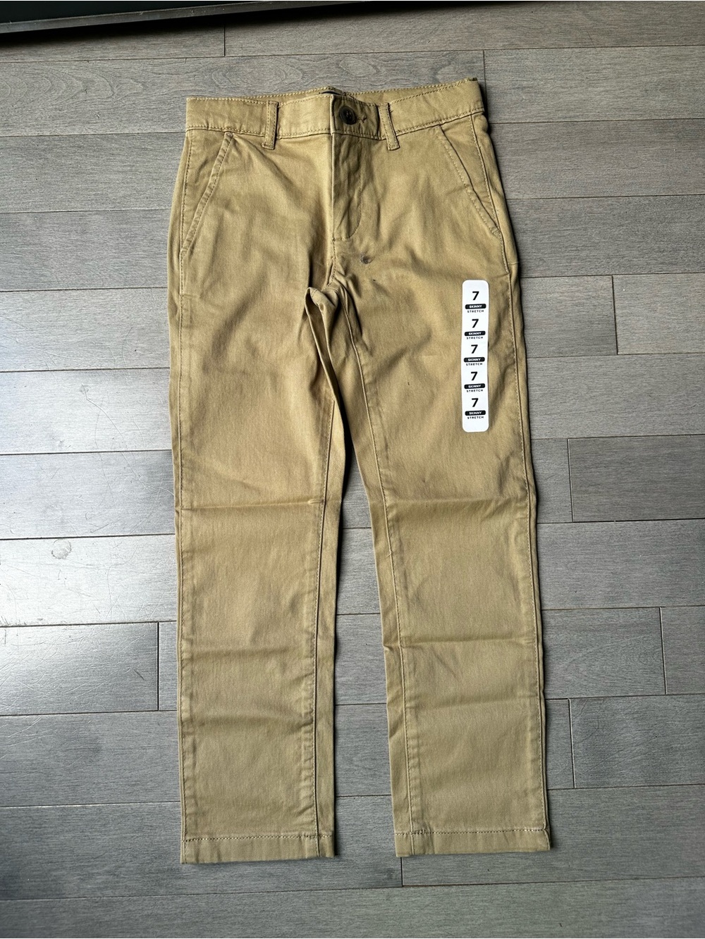 Boys Kids The Children’s Place Brown Skinny Stretch Chino Dress Pants NWT Size 7